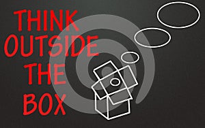 Think outside the box symbol