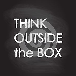 Think Outside the Box typography design, banner, motivational poster, t-shirt print design and apparels graphic