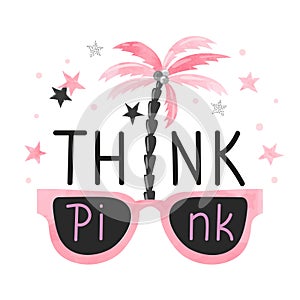 Think pink inspirational quote