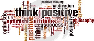 Think positive word cloud