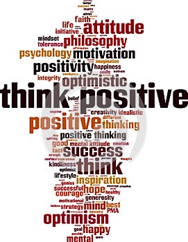 Think positive word cloud