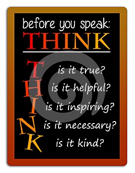 Think and speak