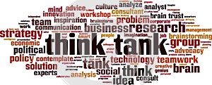 Think tank word cloud