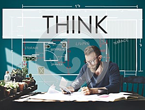 Think Thinking Thoughtful Thoughts Ideas Mind Concept