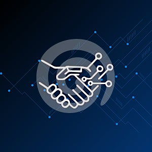 Futuristic Artificial Intelligence and Robotics Concept: