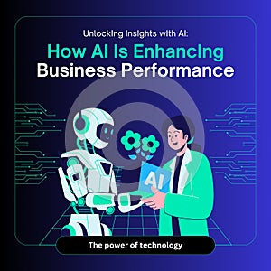 Futuristic Artificial Intelligence and Robotics Concept: