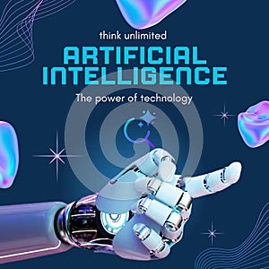 Futuristic Artificial Intelligence and Robotics Concept: