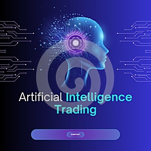 Futuristic Artificial Intelligence and Robotics Concept: