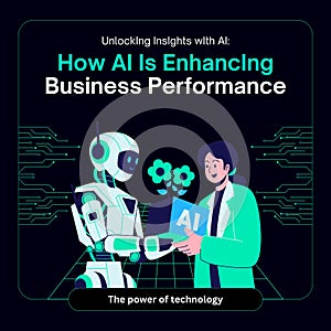 Futuristic Artificial Intelligence and Robotics Concept: