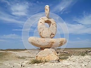 Thinker, the Heart of Tarkhankut sculpture, Crimea