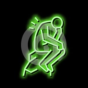 thinker philosophy neon glow icon illustration