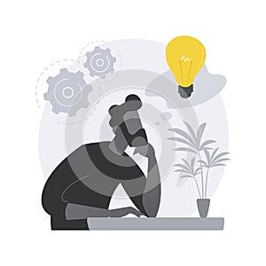 Thinking abstract concept vector illustration.