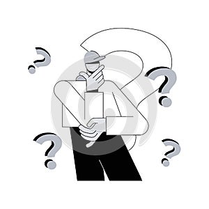Thinking abstract concept vector illustration.