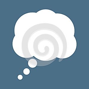 Thinking cloud icon vector. Think bubble isolated.