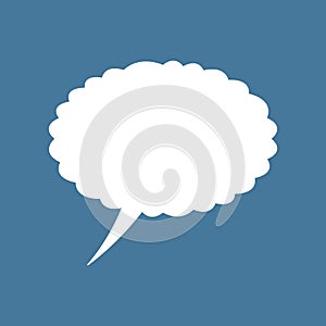 Thinking cloud icon vector. Think bubble isolated.