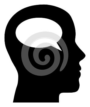 Thinking Flat Icon Illustration