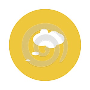 Thinking glyph flat vector icon