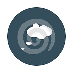 Thinking glyph flat vector icon