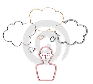 Thinking icon cartoon