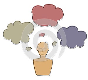 Thinking icon cartoon