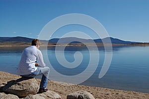 Thinking on the Lake Shore photo