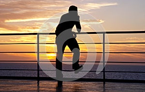 Thinking man silhouette