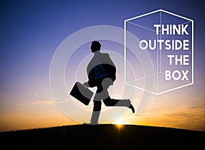 Thinking out of the box concept