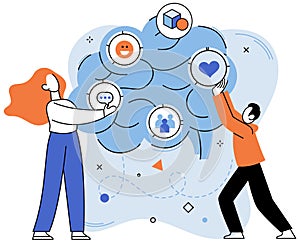 Thinking process. Effective education equips minds for challenges creative thinking