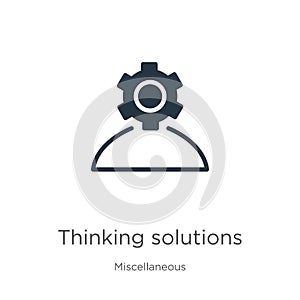 Thinking solutions icon vector. Trendy flat thinking solutions icon from miscellaneous collection isolated on white background.