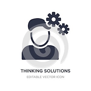 thinking solutions icon on white background. Simple element illustration from Miscellaneous concept