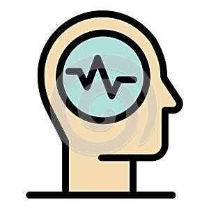 Thinking traits icon color outline vector