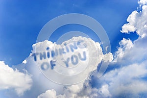 Thinking of you. heart of clouds photo