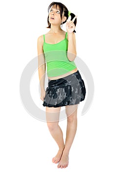 Thinking young woman