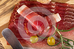 Thinly sliced German black forest ham