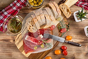 Thinly sliced German black forest ham