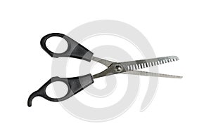 Thinning Scissors hair isolated on white background with clipping path