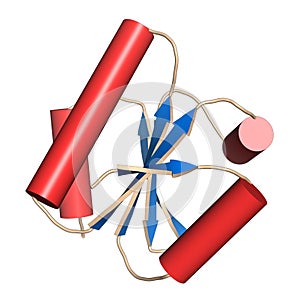 Thioredoxin antioxidant enzyme. 3D illustration.