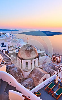 Thira town in Santorini