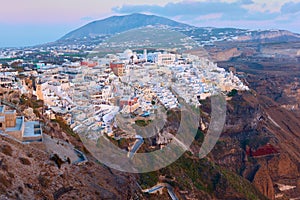Thira town in Santorini