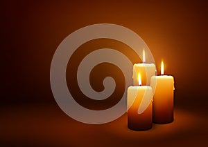 Third Advent - Greeting Card Template - Three Candles