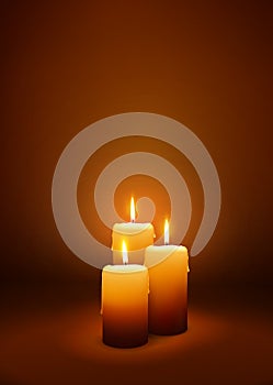 Third Advent - XMAS Card Template - Three Candles photo