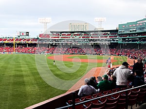 Third Base Line at Fenway Park, Boston, MA