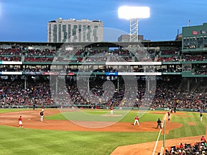 Third Base Line at Fenway Park, Boston, MA