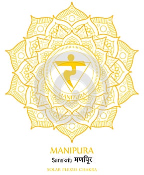 Manipura chakra vector photo