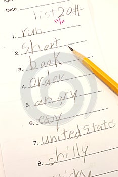 Third Grade Spelling Test
