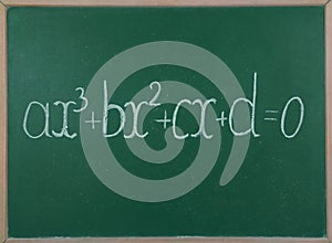 Third order equation in mathematics.