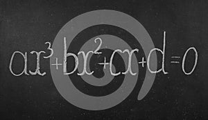 Third order equation in mathematics.
