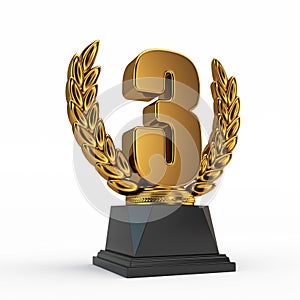 Third place trophy cup