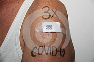 Third time vaccinated, third dose of vaccine