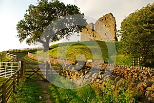 Thirlwall castle, British landscape, England, UK